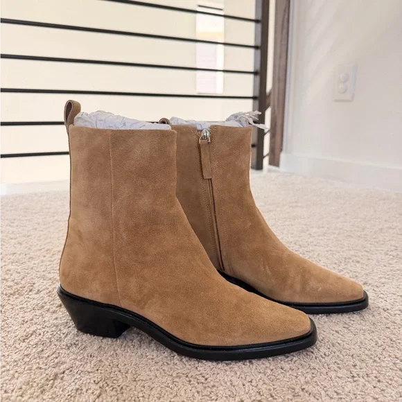 Everlane Havana Boots in Sand Camel Suede Size 9 - Picture 2 of 7